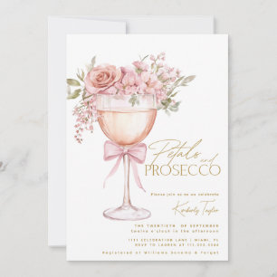 Convite Pétalas E Chá De Noiva De Rosa De Jardim Prosecco