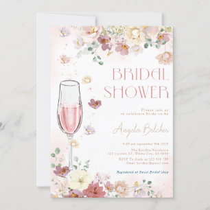Convite Pétalas e Prosecco com Chá de panela de Flores Sel