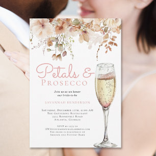 Convite Pétalas Elegantes e Chuveiro de Noiva Floral Prose