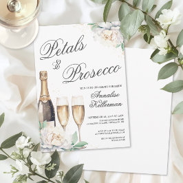 Convite Petals And Prosecco Bridal Shower