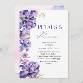 Convite PETALS & PROSECCO IRIS FLOWER Bridal d'água