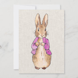 Convite Peter, a textura rosa da jaqueta bege rosa