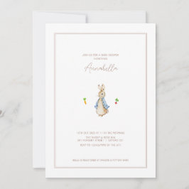 Convite Peter o Chá de fraldas do Coelho Beartix Bunny