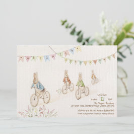 Convite Peter, o Chá de fraldas neutro do coelho