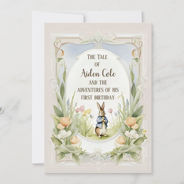 Convite Peter, o Coelho Coelho no Jardim (Frente)