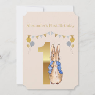 Convite Peter o Coelho Primeiro Aniversário