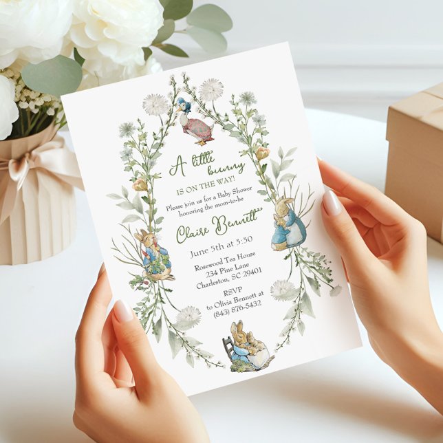 Convite Peter, o Rabbit Wildflower Baby, está a caminho (Criador carregado)
