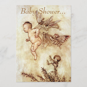 Convite Peter Pan Como Bebê Voador - Chá de fraldas Convid