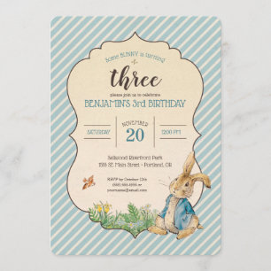 Convite Peter Rabbit  Aniversário