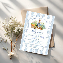 Convite Peter rabbit baby boy baby shower  invitation