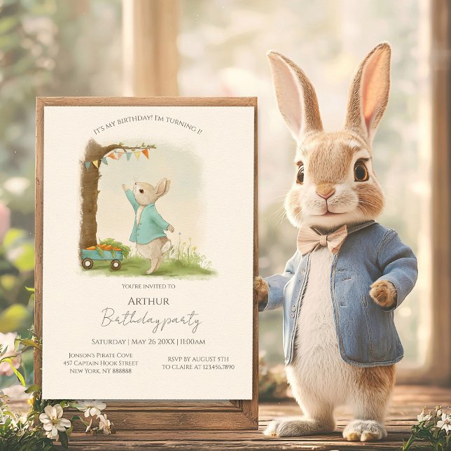 Convite Peter Rabbit Birthday&Game (Criador carregado)