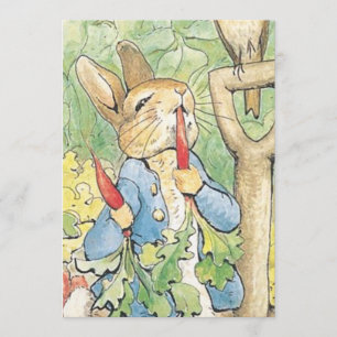 Convite Peter Rabbit In Garden - Beatrix Potter