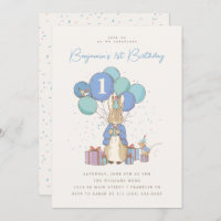 Peter Rabbit primeiro aniversario Blue Confetti