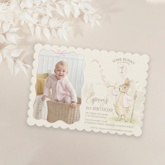 Convite Peter the Rabbit Algumas fotos do primeiro anivers (Criador carregado)