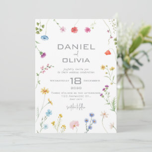 Convite Petite Floral Patterned Wedding