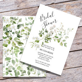 Convite Petite White Floral Chá de panela