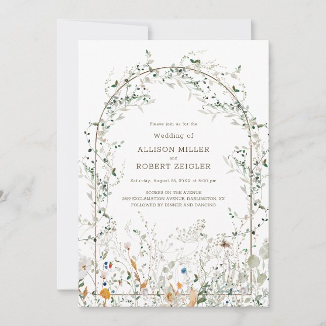 Convite Petite Wildflower Arch Invitation (Frente)