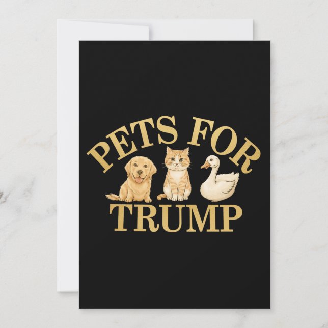 Convite Pets for Trump: Mostra o Suporte a Donald Trump 20 (Frente)