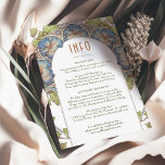 Convite Petunia Weding INFO Vintage Art Nouveau Mucha<br><div class="desc">Cartão INFO de Casamento vintage Art Nouveau de Alphonse Mucha num design floral, romântico e caprichoso. Os florescimentos vitorianos complementam os tipos clássicos de arte deco fonts. Introduza as suas informações personalizadas e está concluído. Se você quiser alterar a design, clique no botão azul "Personalizar". Muito obrigado por considerar a...</div>
