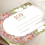 Convite Petunia Weding RSVP Inserir Vintage Art Deco Mucha<br><div class="desc">Cartão RSVP do Casamento vintage Art Nouveau, de Alphonse Mucha, num design floral, romântico e caprichoso. Os florescimentos vitorianos complementam os tipos clássicos de arte deco fonts. Introduza as suas informações personalizadas e está concluído. Se você quiser mudar o design, simplesmente clique no botão azul "Personalizar". Muito obrigado por considerar...</div>