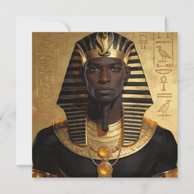 Convite Pharaoh Energy — Arte Moderna do Antigo Rei Africa (Frente)