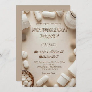 Convite  Pharmacist retirement party  invitation