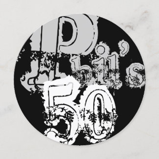 Convite Phil's 50th (redondo)