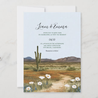 Convite Phoenix Arizona Cactus Destination Wedding
