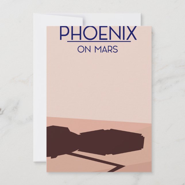 Convite Phoenix aterrissou em Marte. (Verso)
