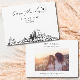 Convite Phoenix Wedding Modern Salva a Data