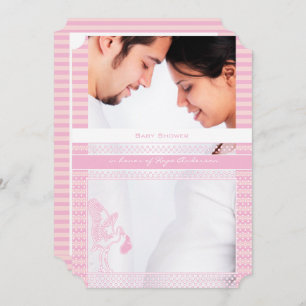 Convite Photo Baby Girl Shower Invitations