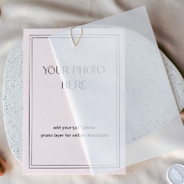Convite Photo Card For Vellum or Acrylic Invitations