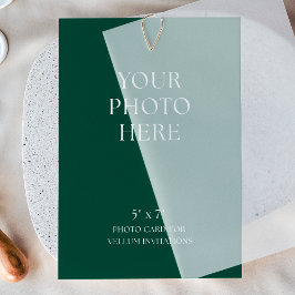 Convite Photo Card for Vellum Wedding Invitations