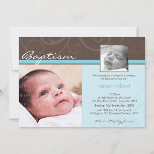 Convite PHOTO CHRISTENING CONVIDA: caridade 4L
