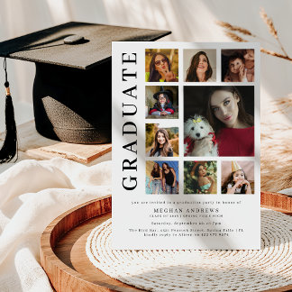 Convite Photo Collage Graduation