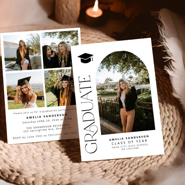 Convite Photo graduation announcement and party invitation (Criador carregado)