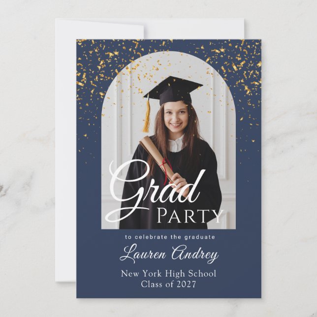 Convite Photo Graduation Party Invitation (Frente)
