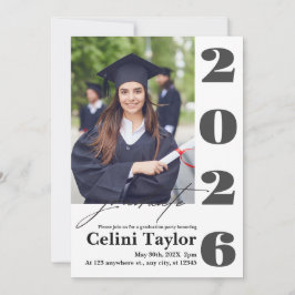 Convite Photo Graduation Party Invitation 2026 - Custom