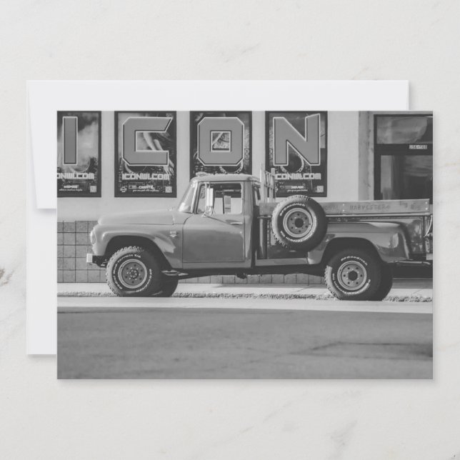 Convite Photo Reprint American Pickup Truck (Frente)
