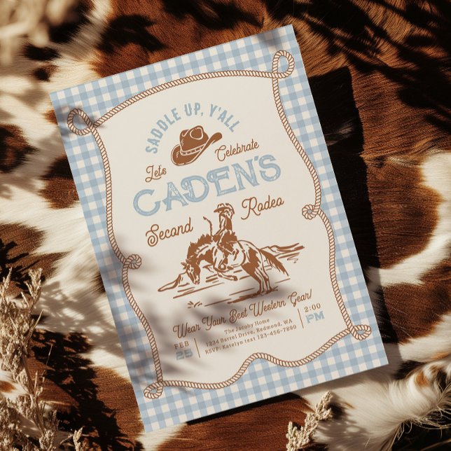 Convite Photo Rodeo Birthday Invitation (Criador carregado)