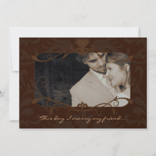 Convite Photo Wedding Invite I marry my Friend-Chocolate