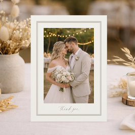 Convite Photo Wedding Thank You Card, Double-Sided
