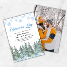 Photo Winter Snow in Love Snowflakes Bridal Shower