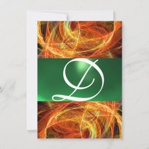 Convite PHOTON MONOGRAMA amarelo esmeralda