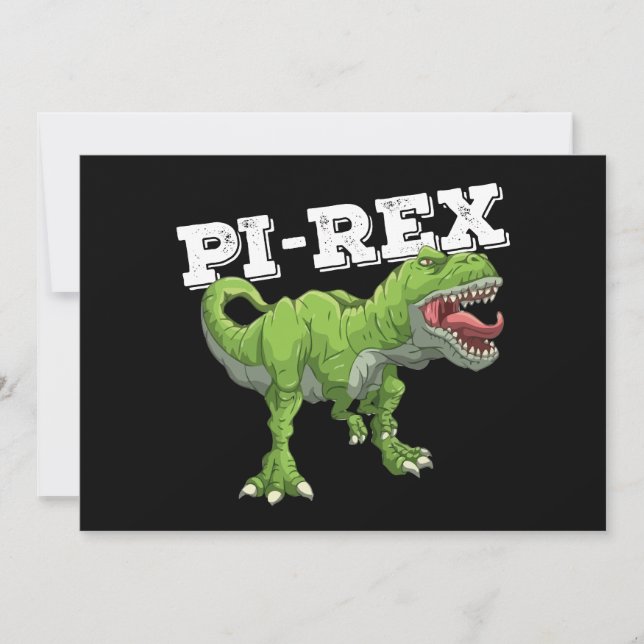 Convite Pi Rex Day Dinossaur Matemática (Frente)