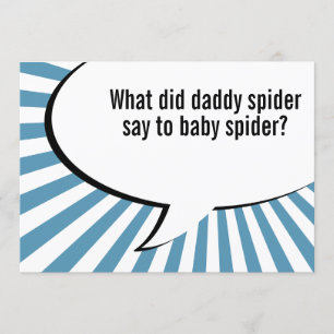 Convite piada da aranha do pai
