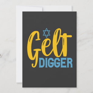 Convite Piada de Hanukkah Gelt Humor Judaico de Feriado
