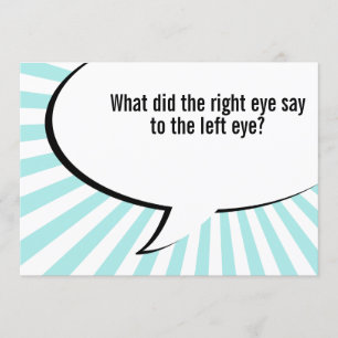 Convite piada do nariz do optometrista