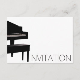 Convite Piano Concert Festival Minimalims Vip Black White