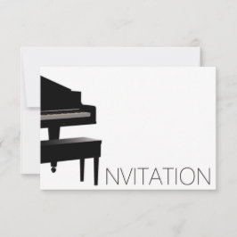 Convite Piano Concert Festival Vip Black White